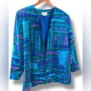 STEPHANIE THOMAS - Vintage Sport single Button  Blazer - Sz 18 - 100%‎ polyester